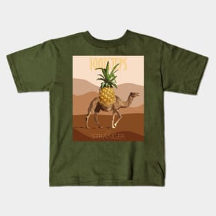 Footsteps of a Stranger in the desert - Dromedary with Pineapple Kids T-Shirt